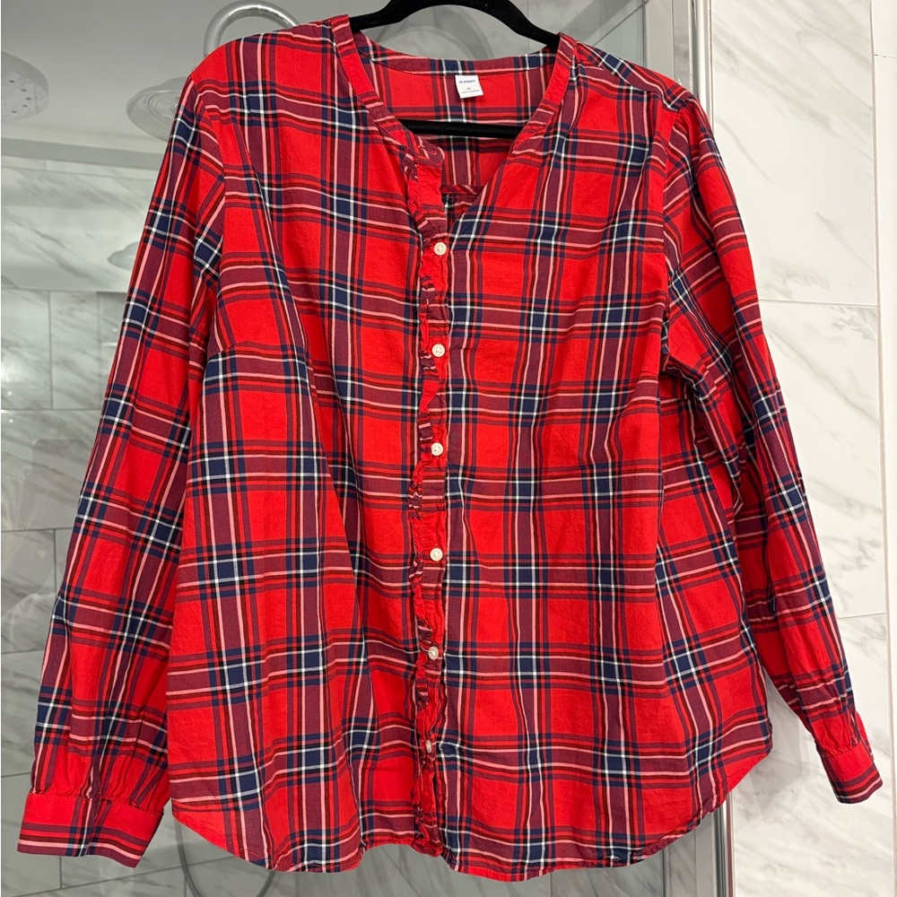 Red Plaid Men's Shirt
